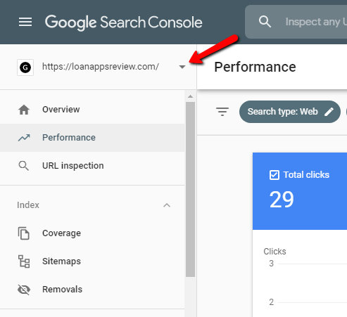 loan apps review search console data