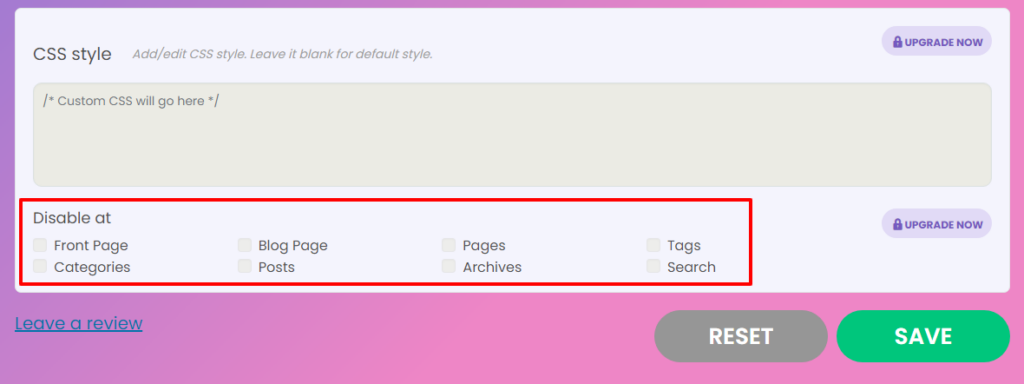 Strona ustawień wtyczki My Sticky Sidebar WordPress 3
