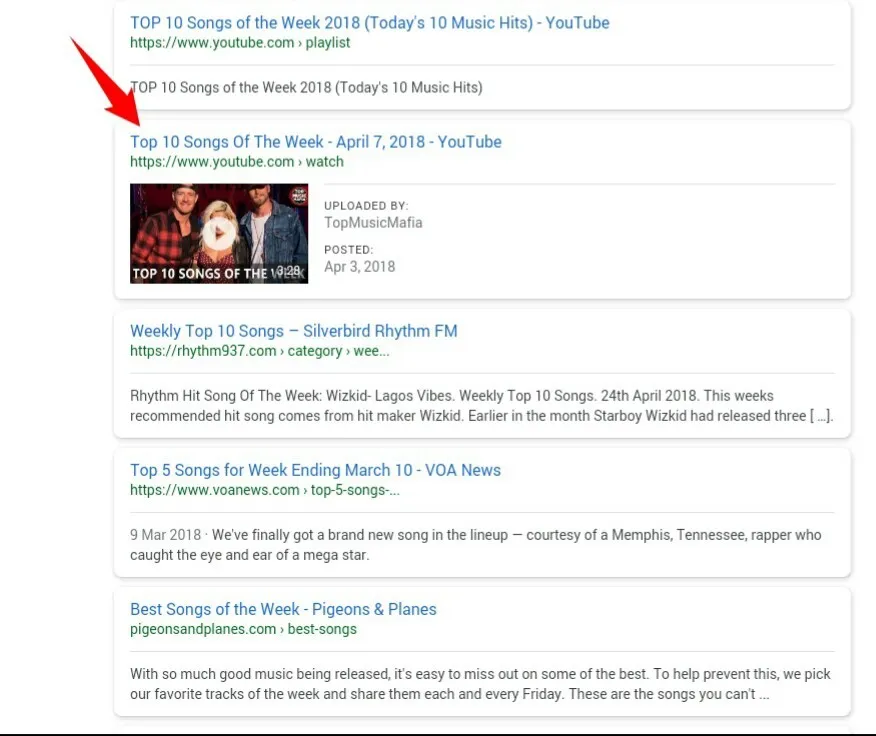 Páginas de resultados de búsqueda de Google