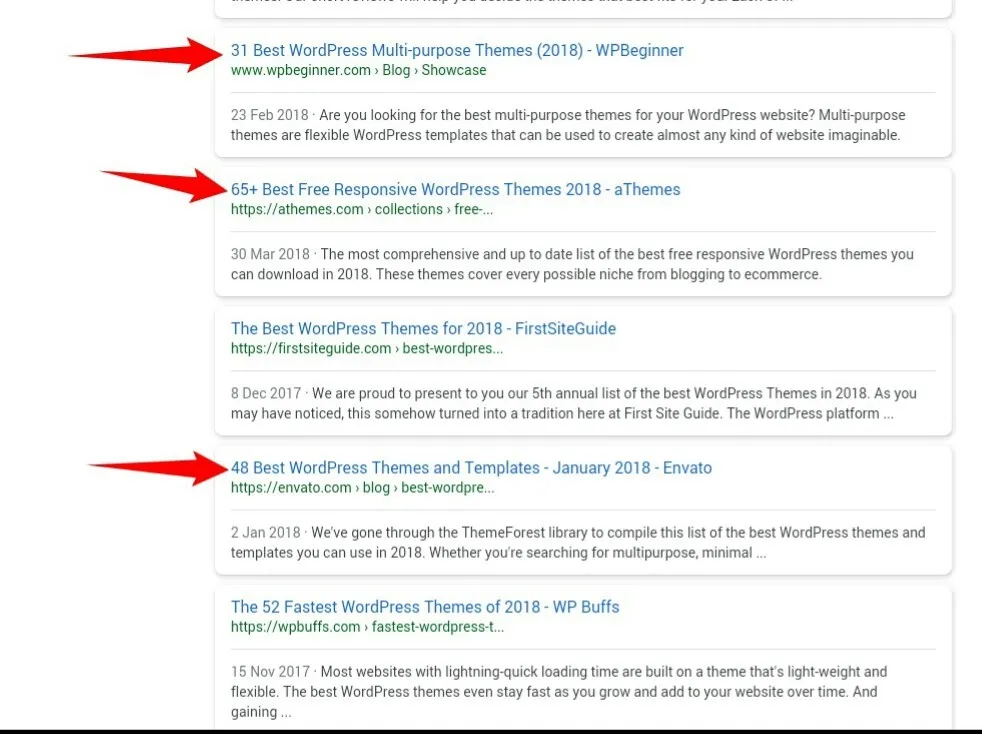 Google SERP para temas responsivos de wordpress