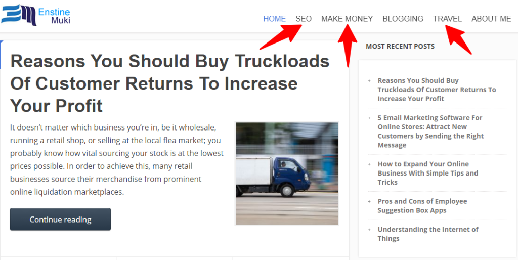 Halaman beranda blog Enstine Muki dot com