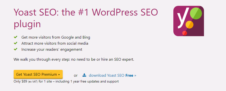 Yoast SEO plugin homepage