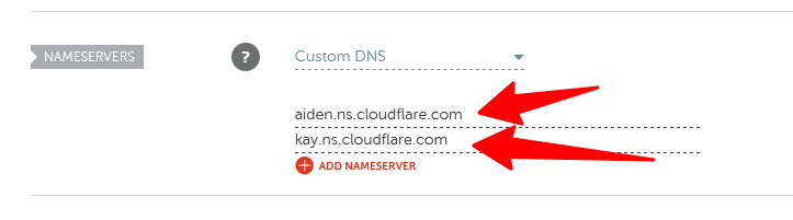 خادم اسم Cloudflare في الاسم