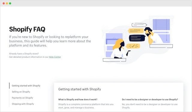 Shopify FAQ Page