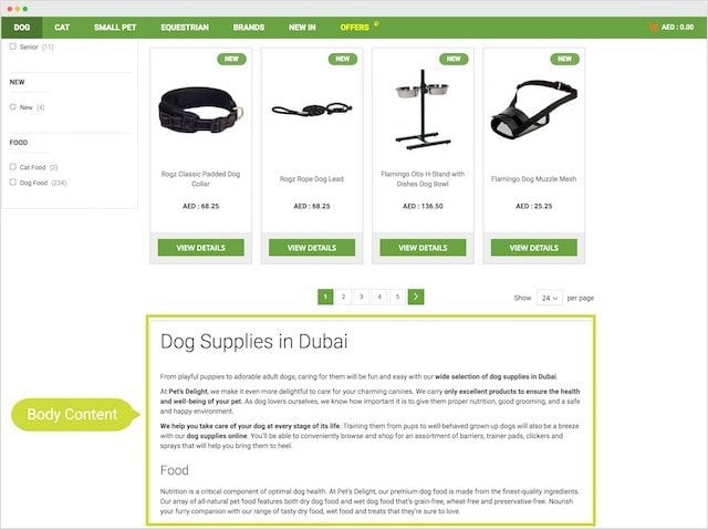 Category Page Text