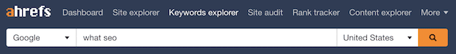 Questions Keywords Ahrefs