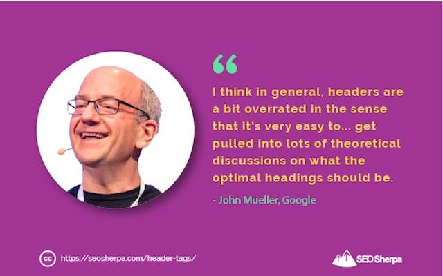 John Mueller Heading Tags Quote