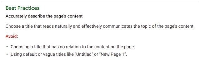 Google Title Tag Advice