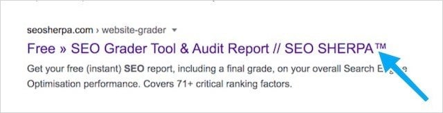 عنوان SERPs القابل للنقر