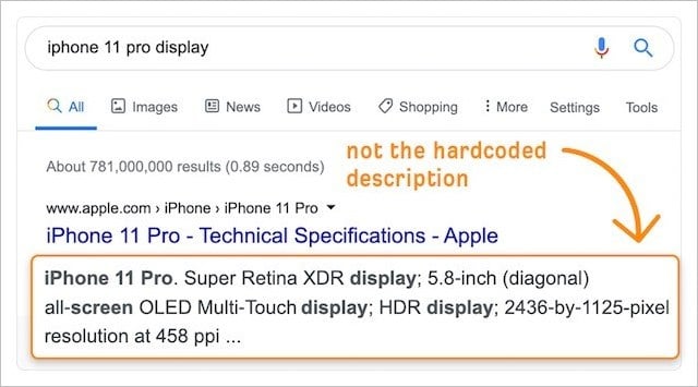 Meta DescriptionIgnorado