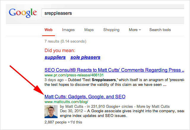 Sreppleasers Matt Cutts