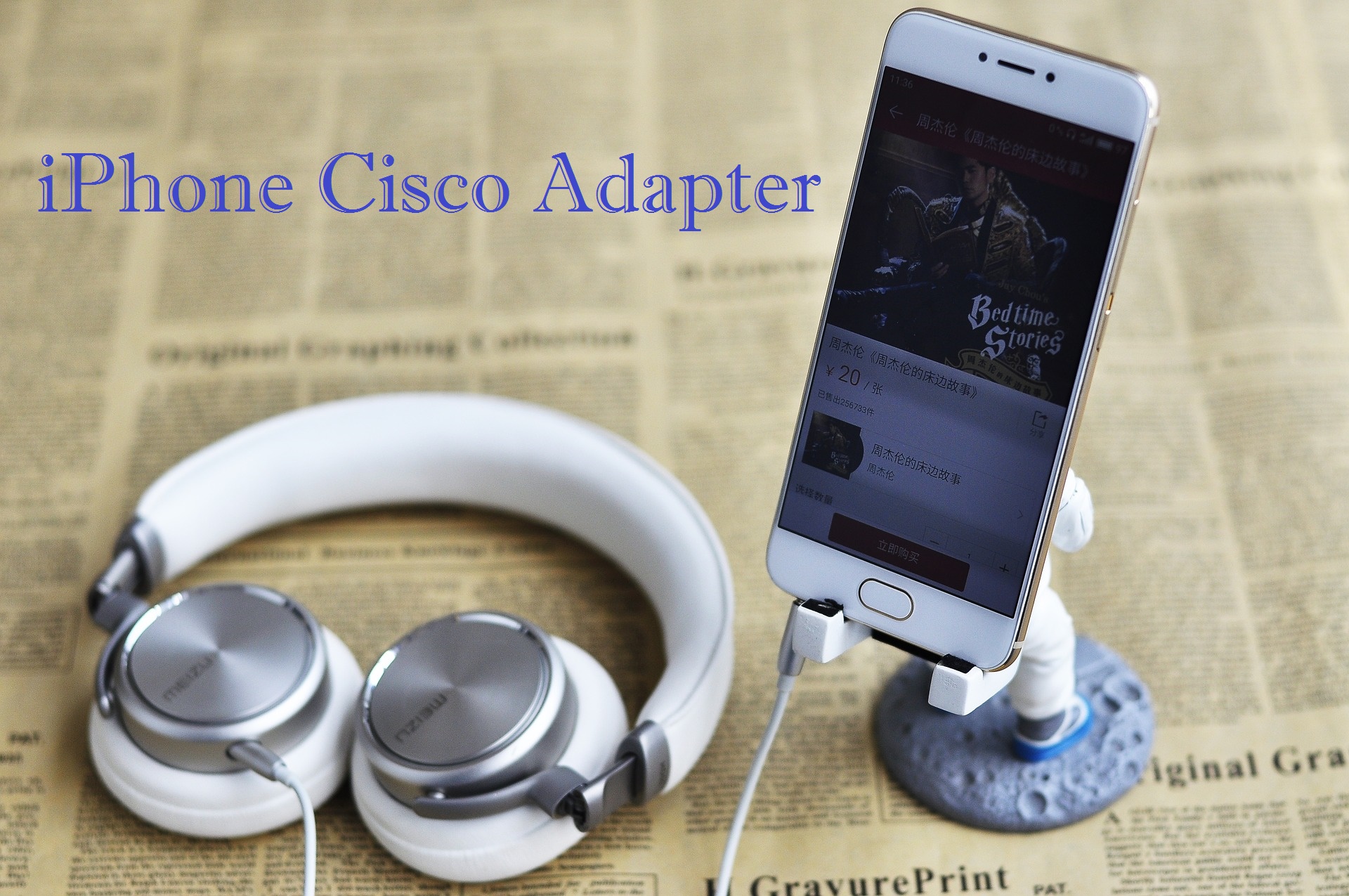 Adaptador de fone de ouvido Cisco para fone de ouvido do iPhone