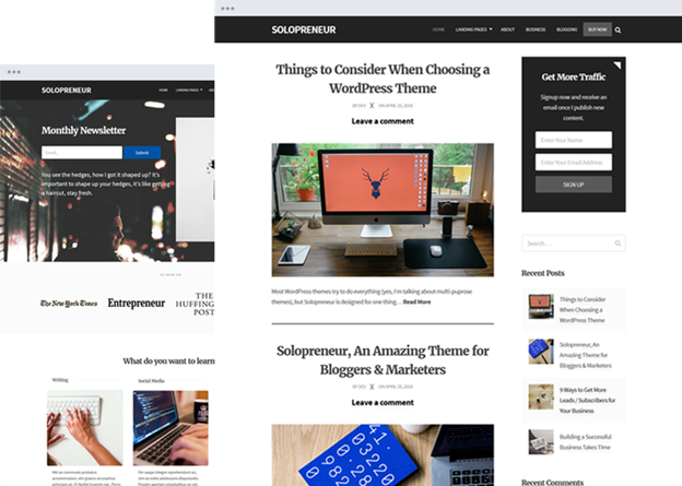 Solopreneurs-Top Thèmes WordPress pour les entreprises et les entrepreneurs