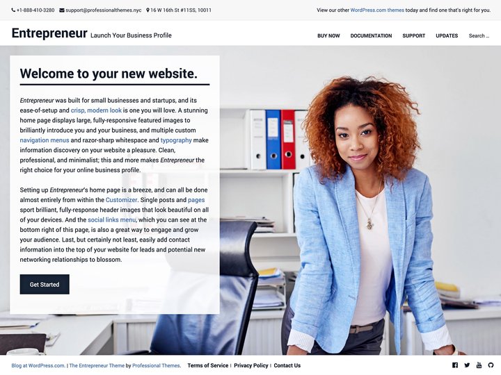 Entrepreneur-Top Thèmes WordPress pour les entreprises et les entrepreneurs