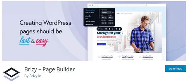 Brizy Visual Editor-Yeni Başlayanlar İçin WordPress Web Tasarım Eklentilerine Sahip Olmalı