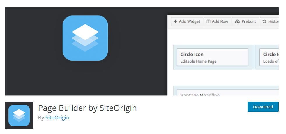 SiteOrigin-Drag & Drop-Seitenersteller für WordPress
