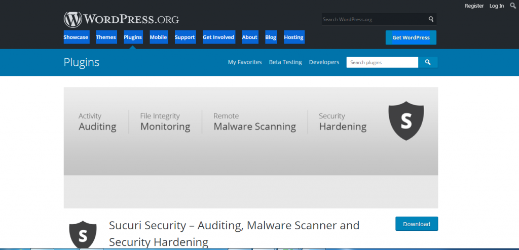beste kostenlose Sicherheits-Plugins für WordPress-Sucuri Security