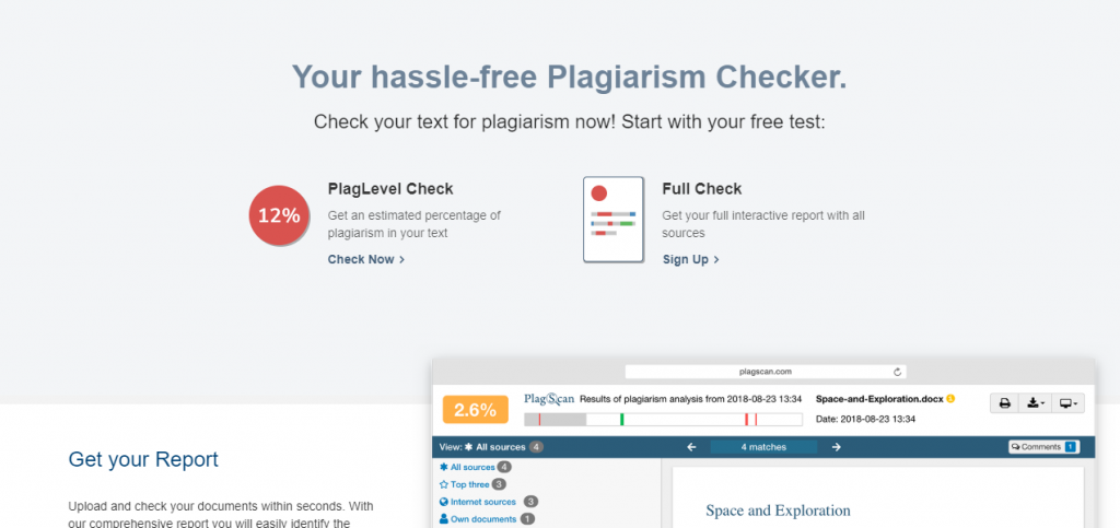 PLAGSCAN: las mejores herramientas gratuitas de verificación de plagio en línea