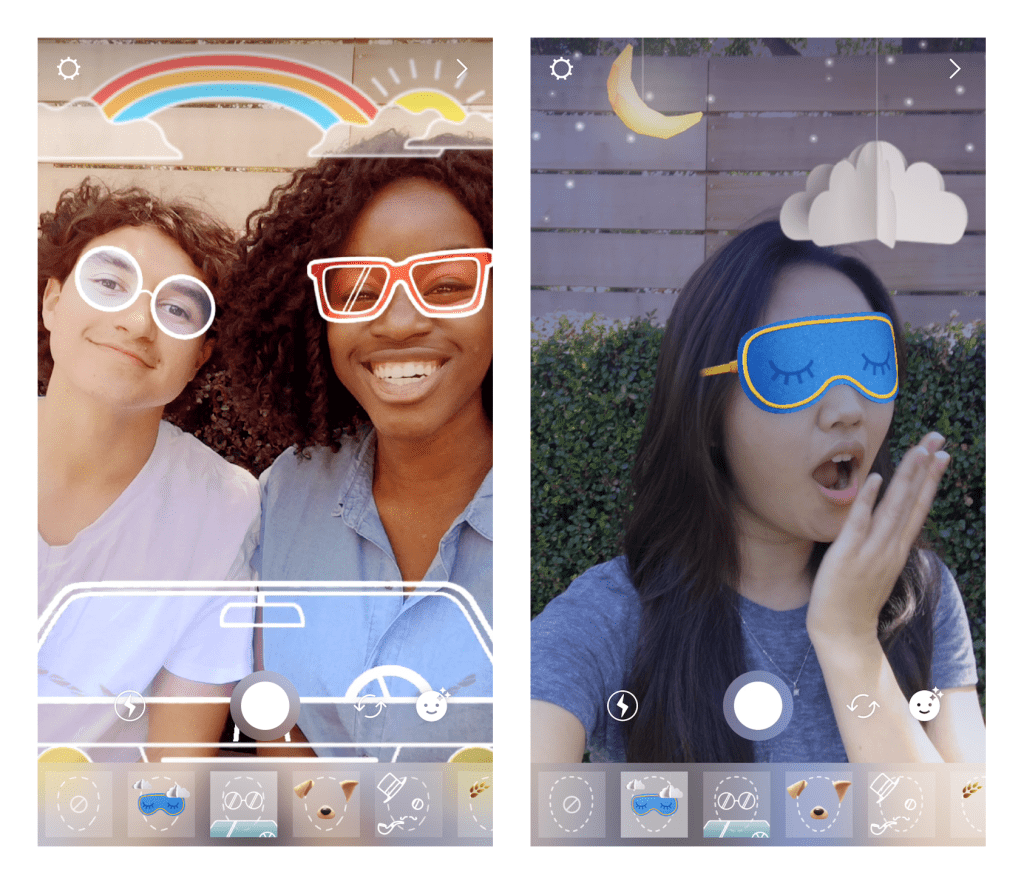Características de los filtros faciales de Instagram