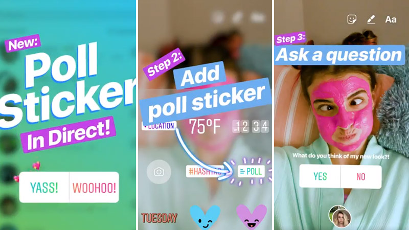 Tipos de stickers de Instagram-Pegatinas de encuestas
