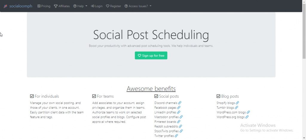 Die besten kostenlosen Facebook-Marketing-Tools – SocialOomph