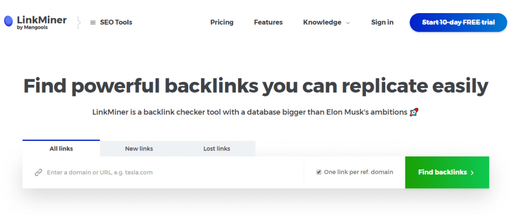linkminer-Meilleurs outils de vérification de backlink