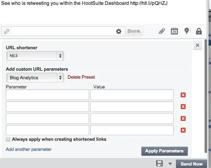 Raccourcisseur d'URL Hootsuite