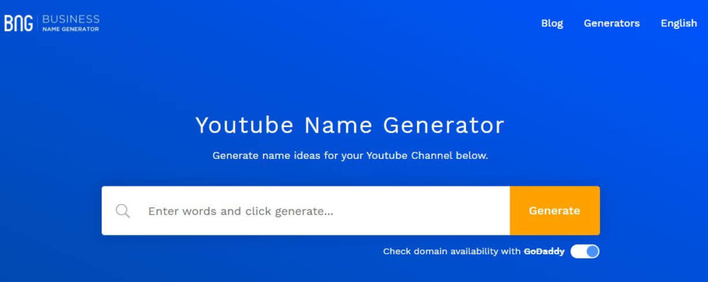 ビジネス名ジェネレーター-YouTubeチャンネル名を生成します