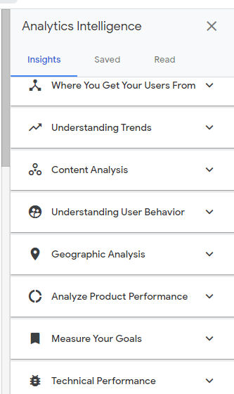 Accéder à l'intelligence de Google Analytics