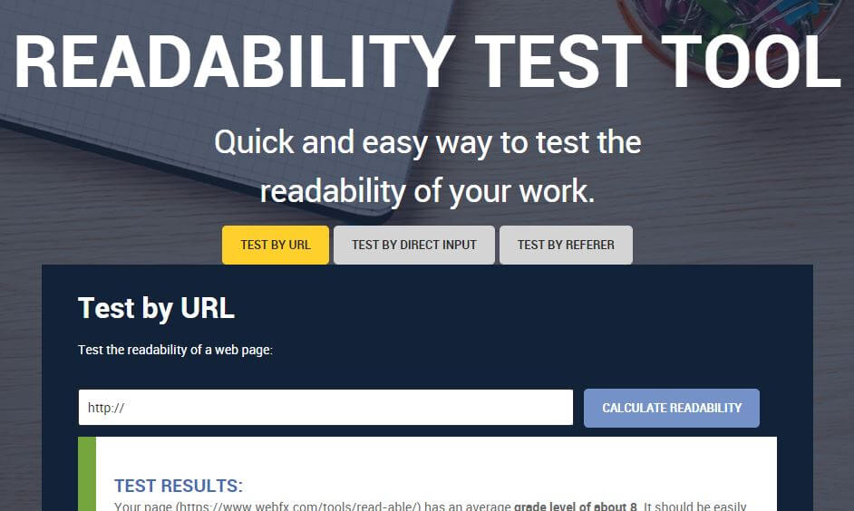 webfx-Cele mai bune instrumente online gratuite de verificare a citirii conținutului SEO