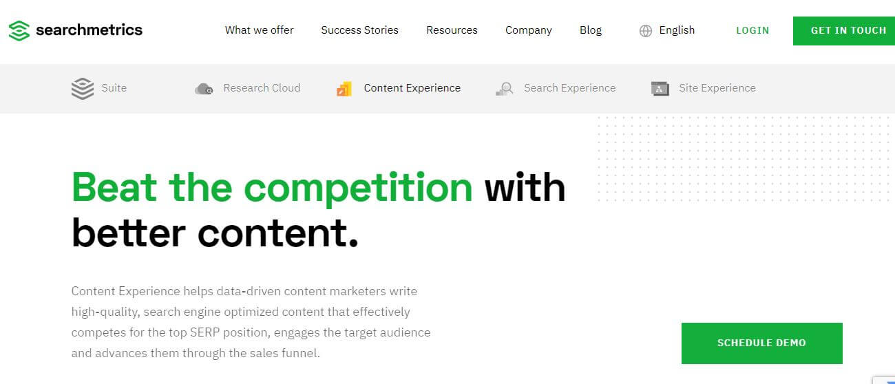 searchmetrics-Cele mai bune instrumente gratuite de verificare a lizibilității conținutului SEO online