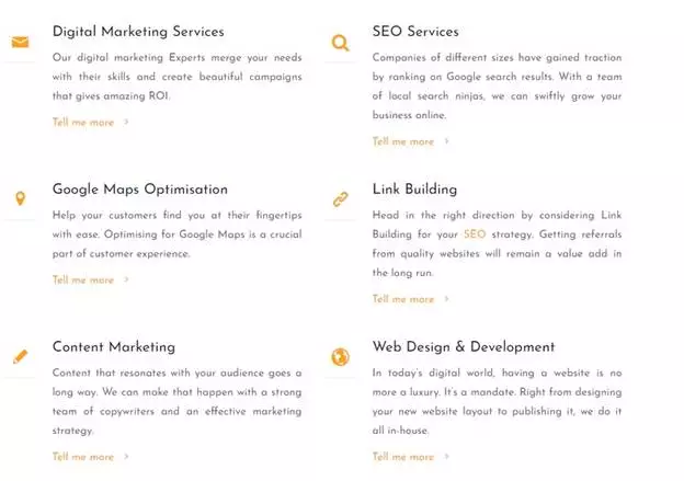 DigiMark Agency-SEO Companies 在班加羅爾提供的服務