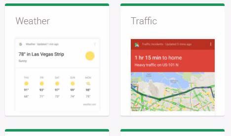 Neue Interessenoptionen für Google Now-Kartenkategorien
