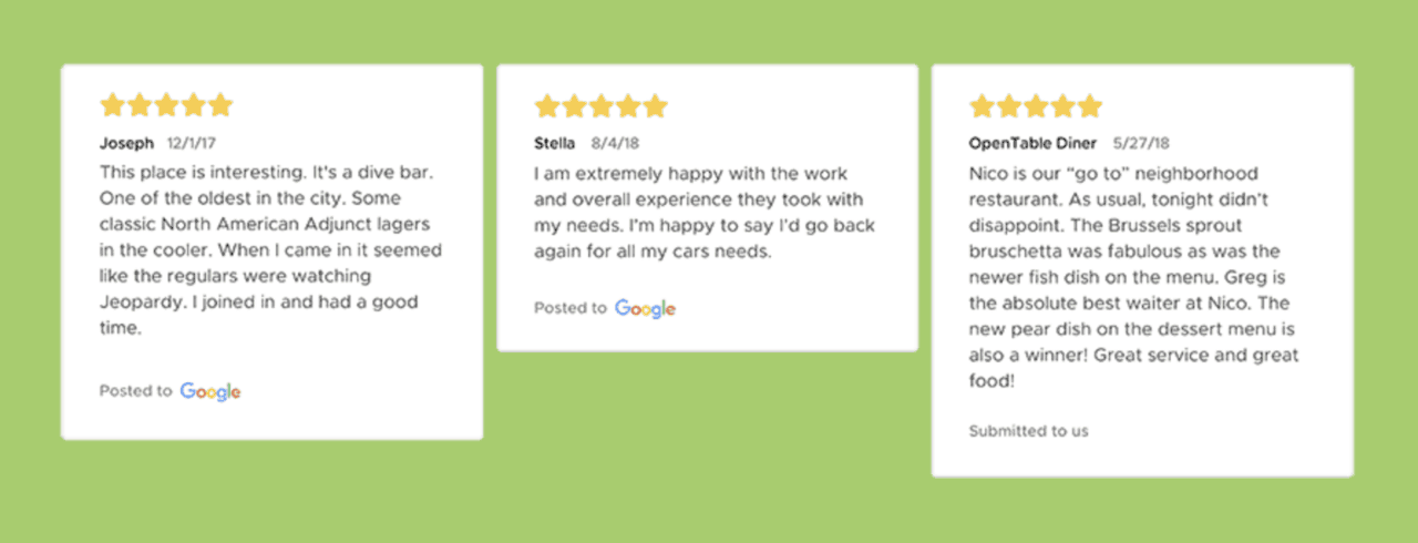 widget-uri de revizuire