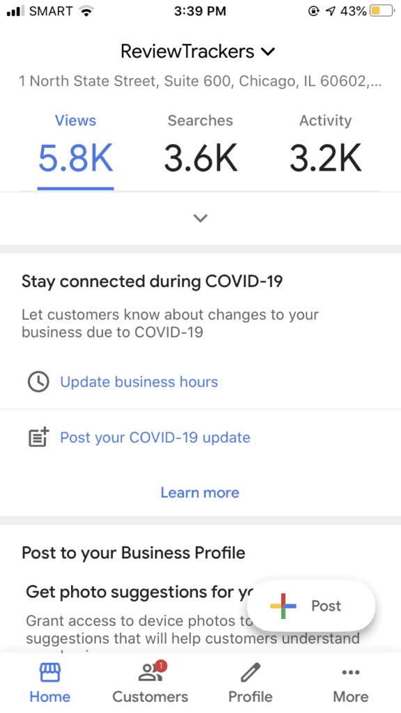 Strona główna aplikacji gmb