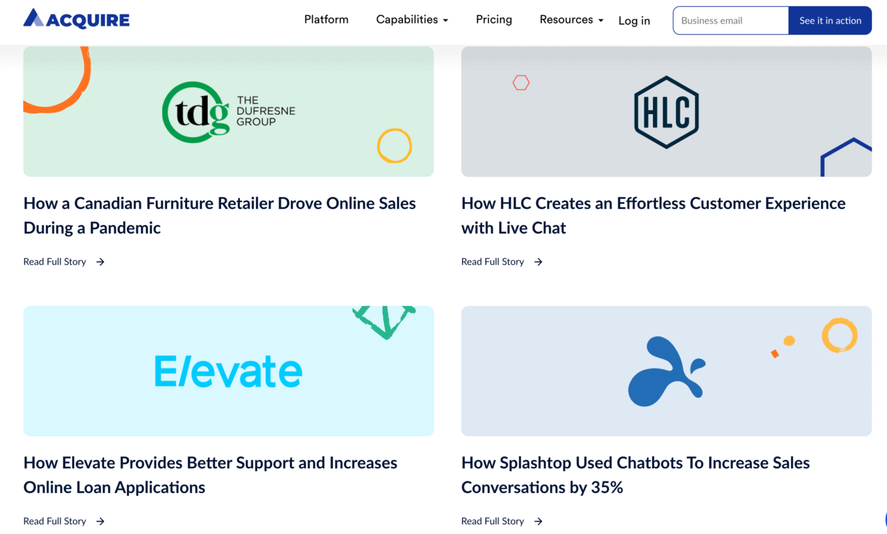 uma série de estudos de caso de adquirir
