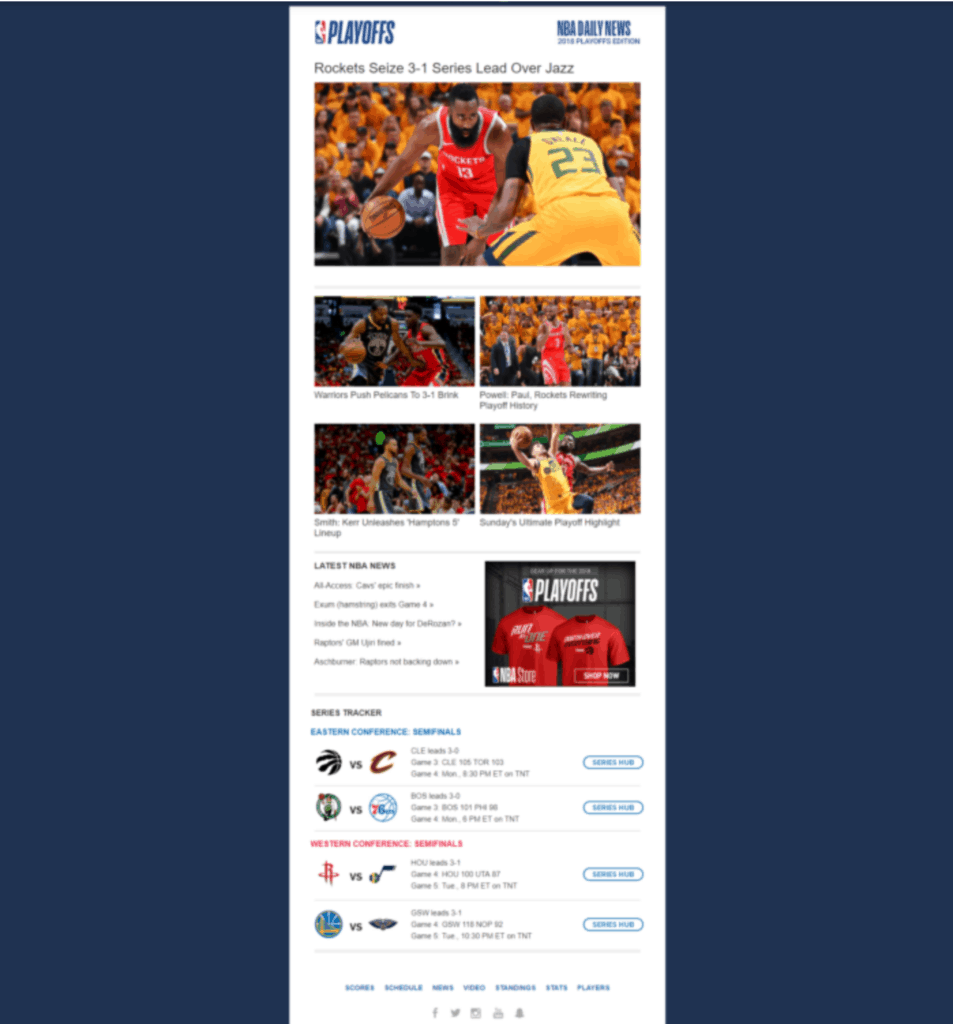 um boletim informativo da moosend para mostrar um marketing visual eficaz