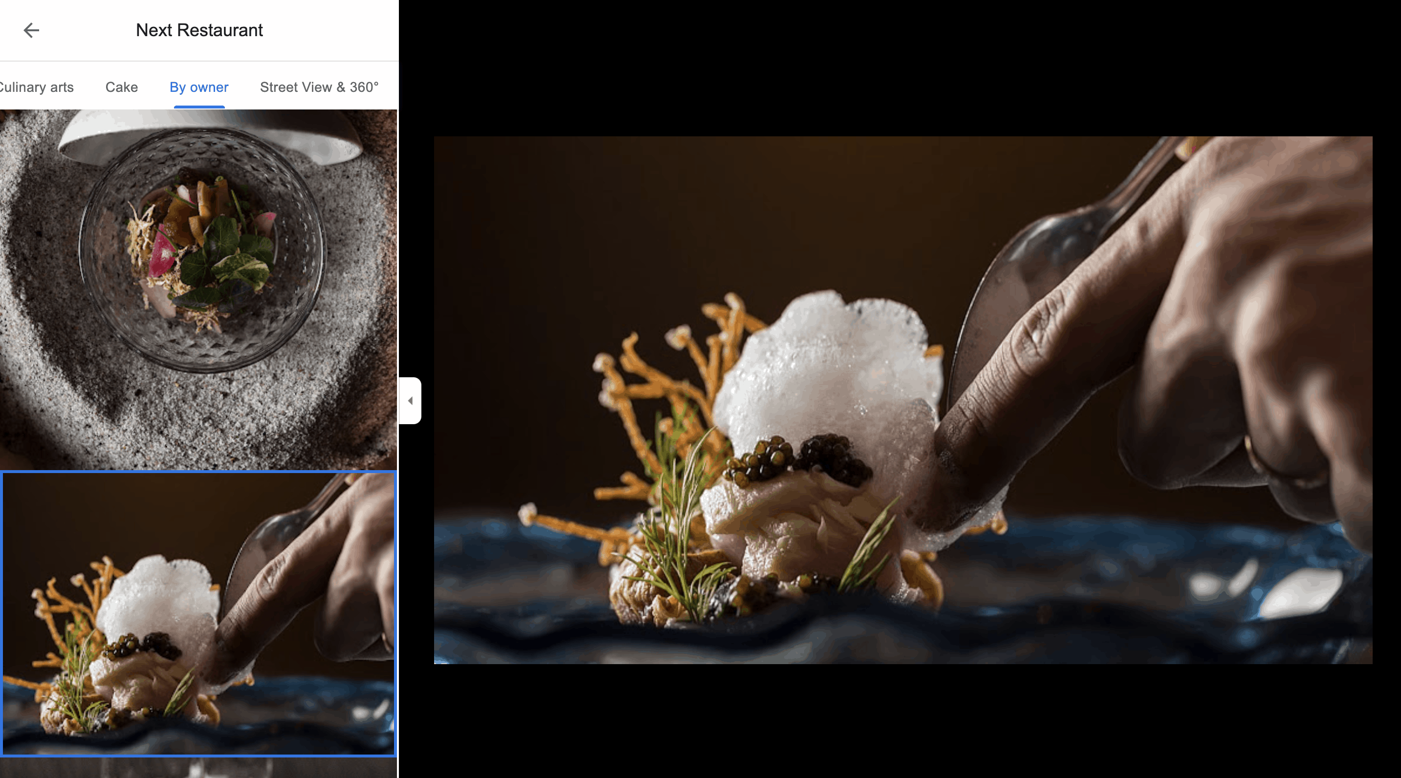 google business photos mâncare și băutură