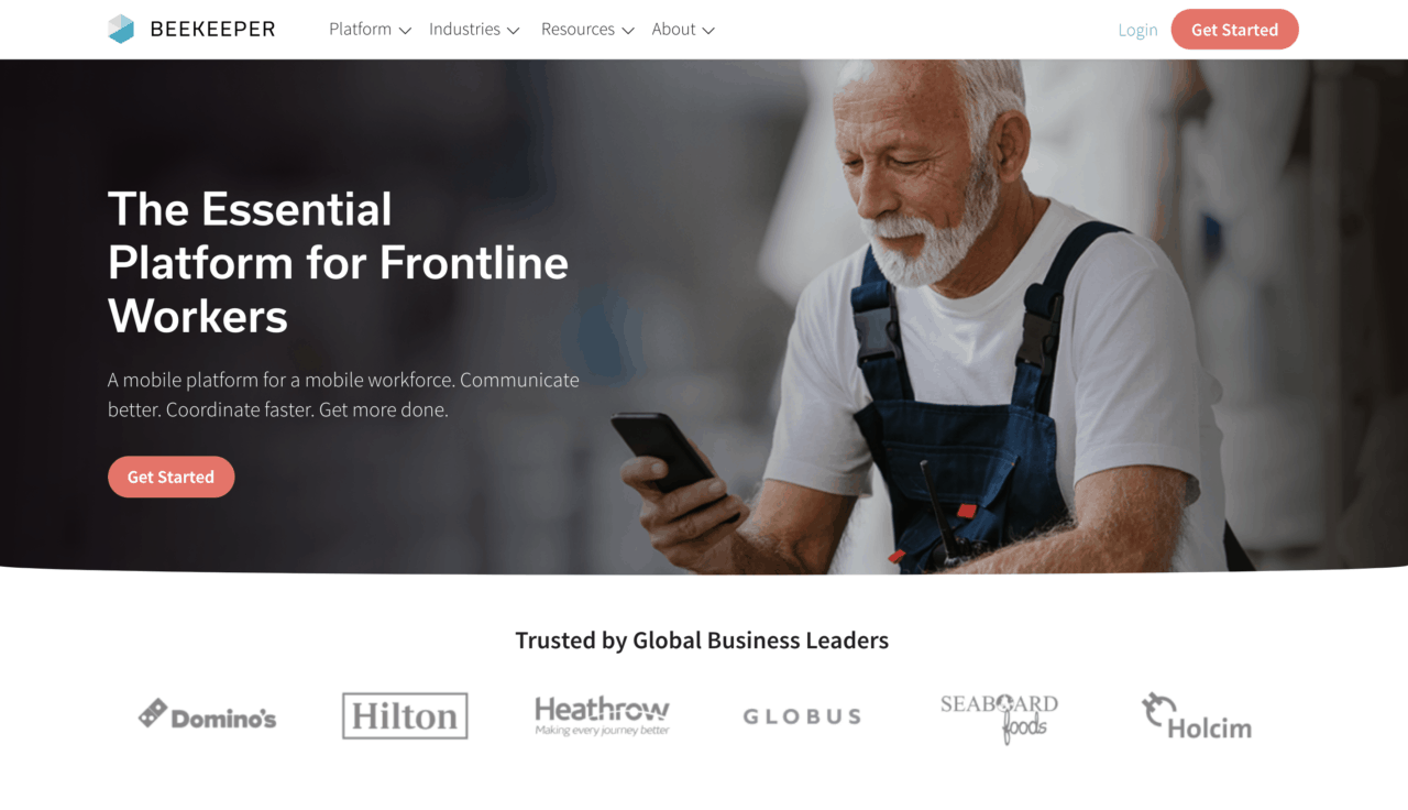 Captură de ecran a site-ului web al apicultorului
