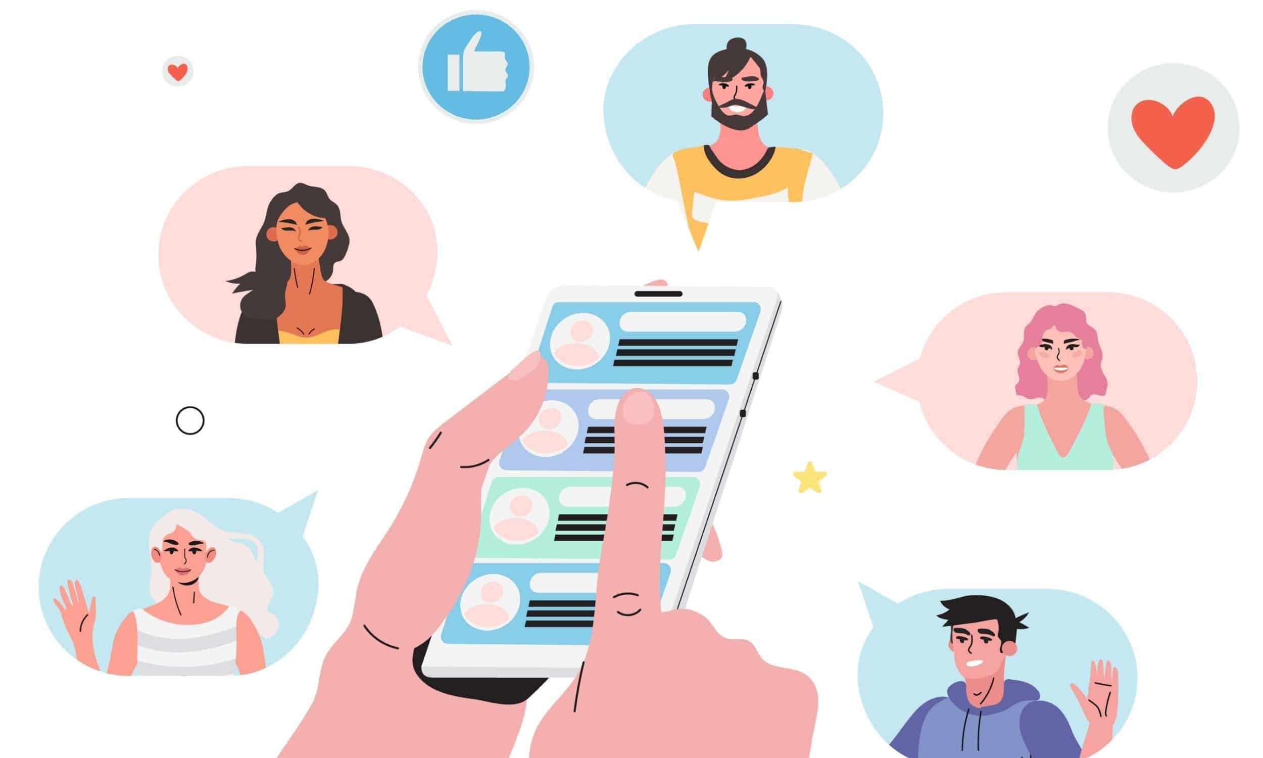 alguém compartilhando as avaliações do Yelp de sua empresa nas mídias sociais