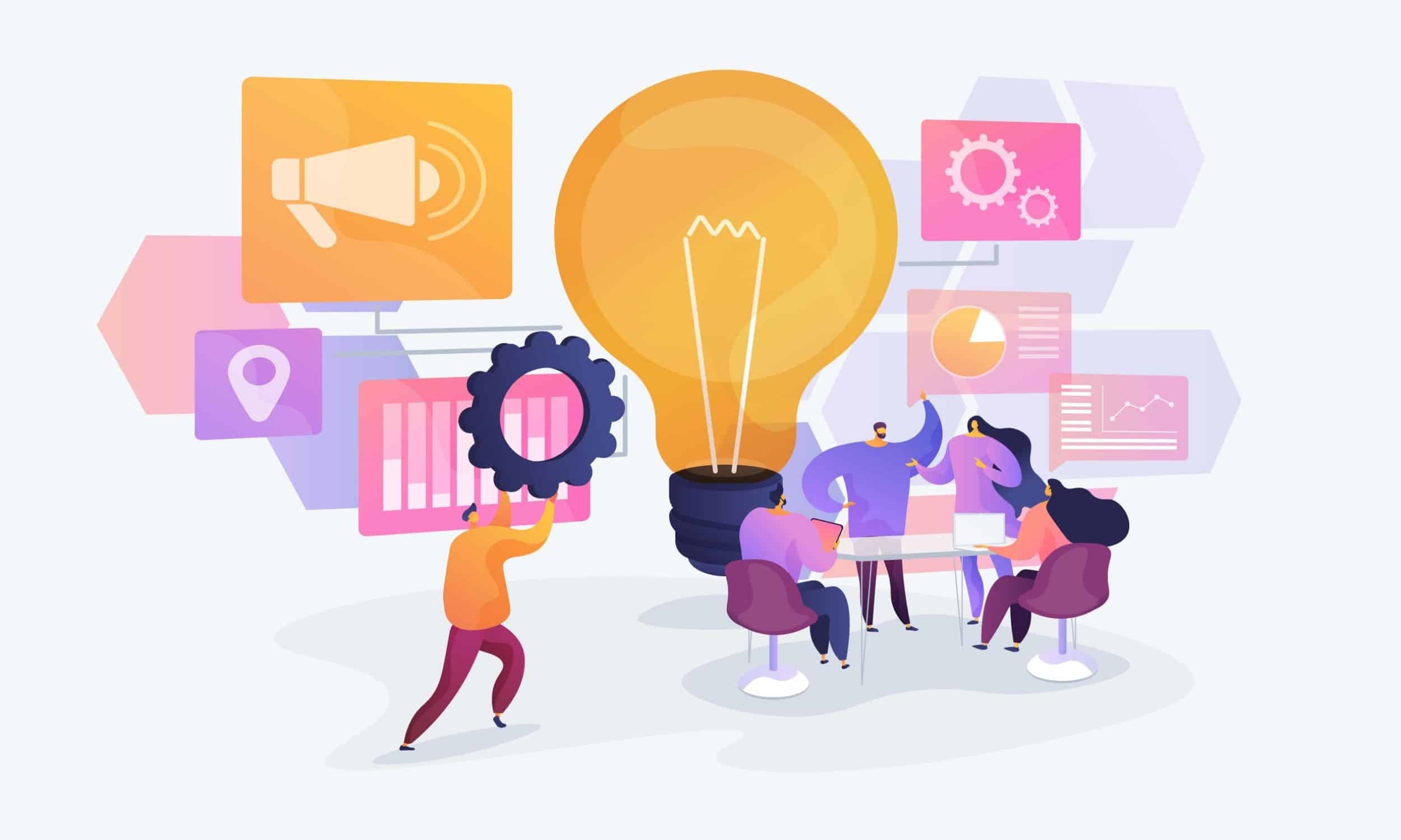 un grupo de personas que tienen una reunión sobre estrategias específicas