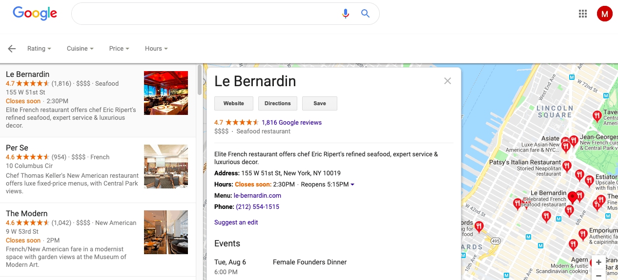 google my business: los mejores sitios de reseñas de restaurantes