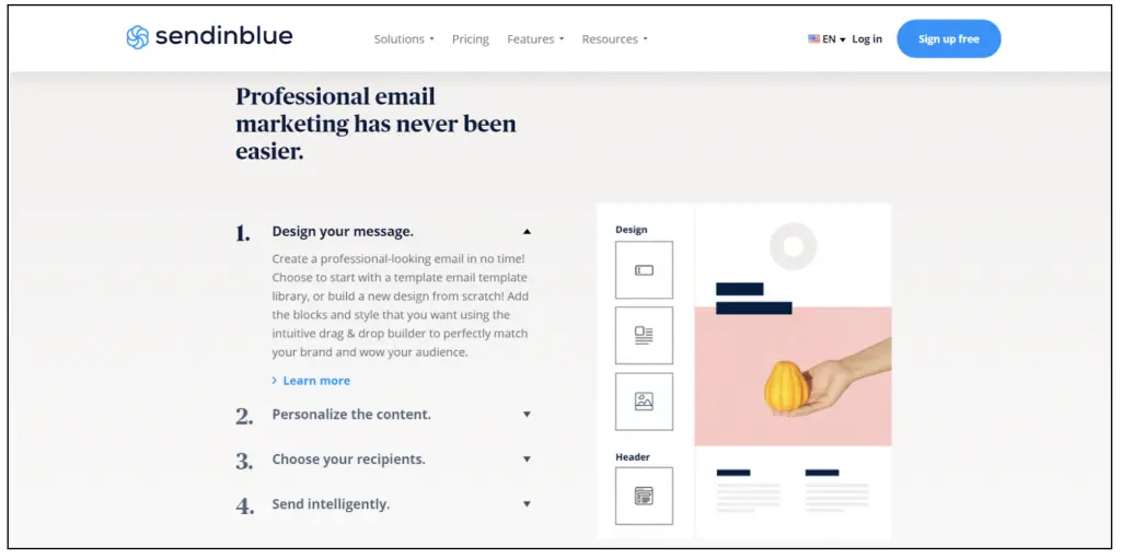 marketing por correo electrónico de sendinblue