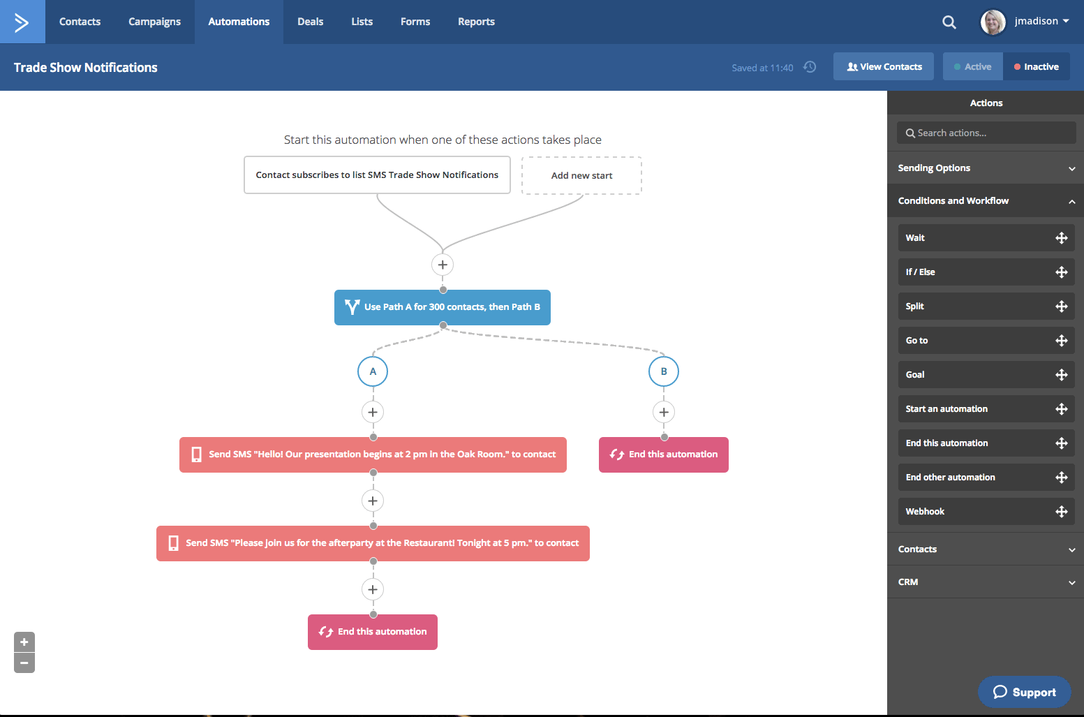 sms di campagna attiva