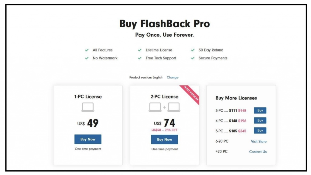 flashback pro precios