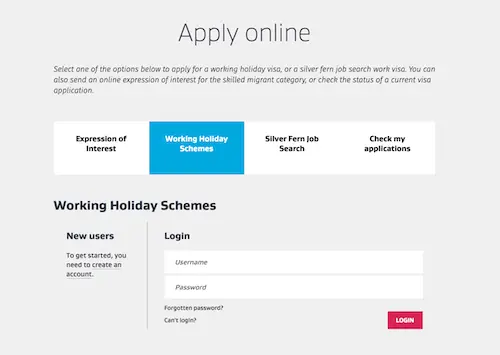 come ottenere un visto Working Holiday per la Nuova Zelanda