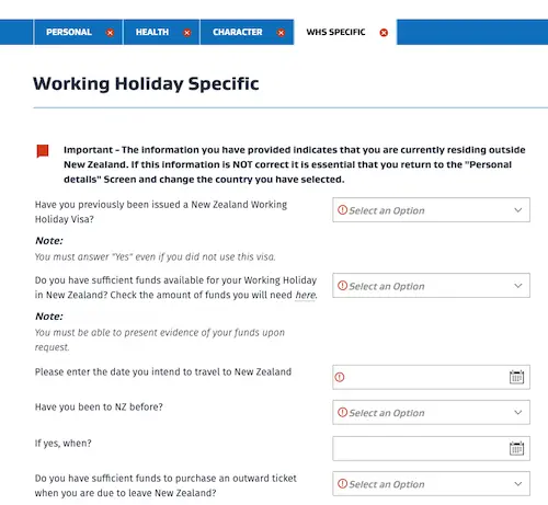 come ottenere un visto Working Holiday per la Nuova Zelanda