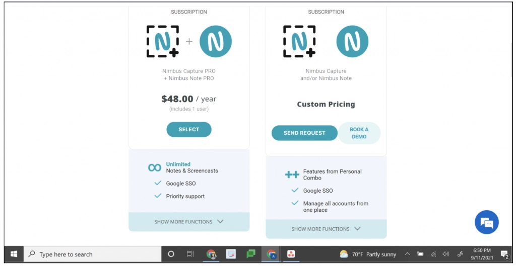 precios de captura de nimbus
