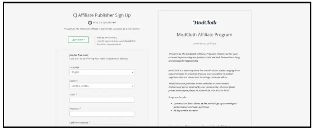 mejor programa de afiliados de moda