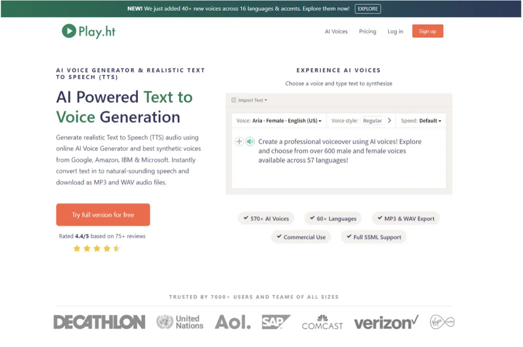 melhor gerador de voz ai